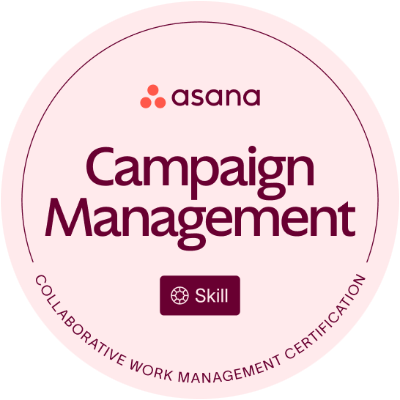 Asana Campaign Management skill badge