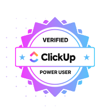 ClickUp Verified Power User badge