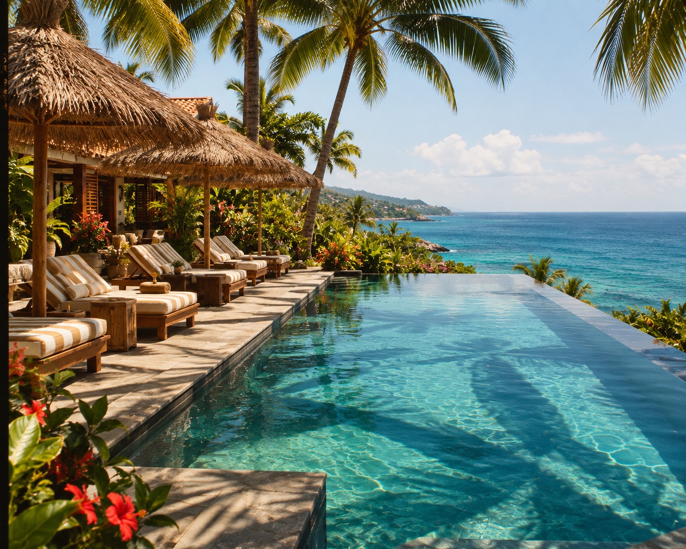 Infinity pool overlooking the ocean